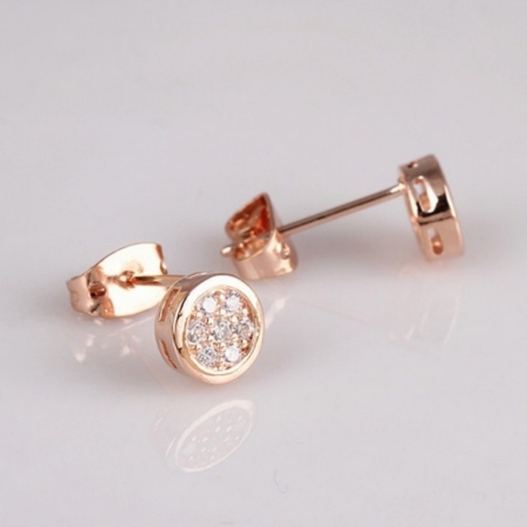 NWT Gold or Silver Natural Druzy Opal Stud Earring - Picture 6 of 6